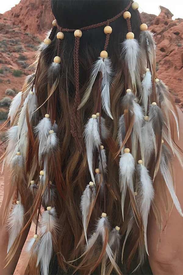 Bohemian Peacock Feather Headband | Consonak