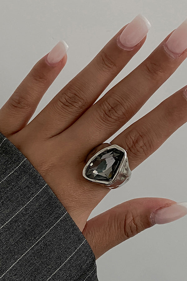 Geometric Square Metal-style Ring-Consonak