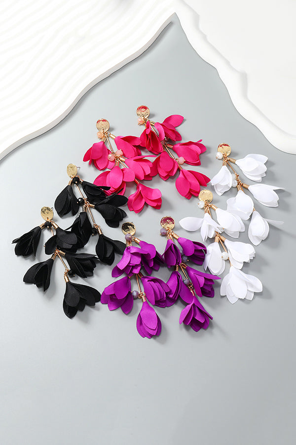 Bohemian Flower Tassel Earrings-consonak
