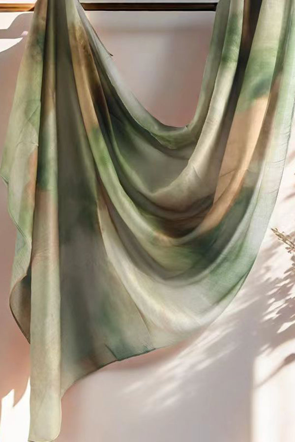 Watercolor Series Satin Shawl Scarf | Consonak