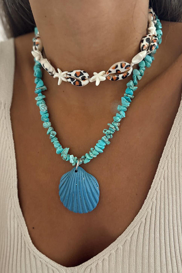 Ocean Style Beach Shell Pendant Necklace-consonak