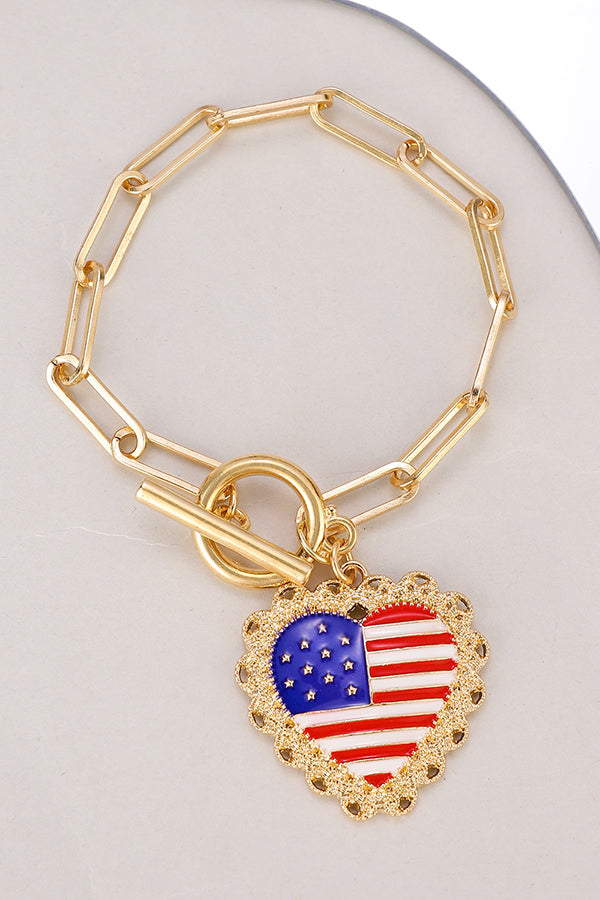 American Flag Independence Day Fashion Bracelet-consonak