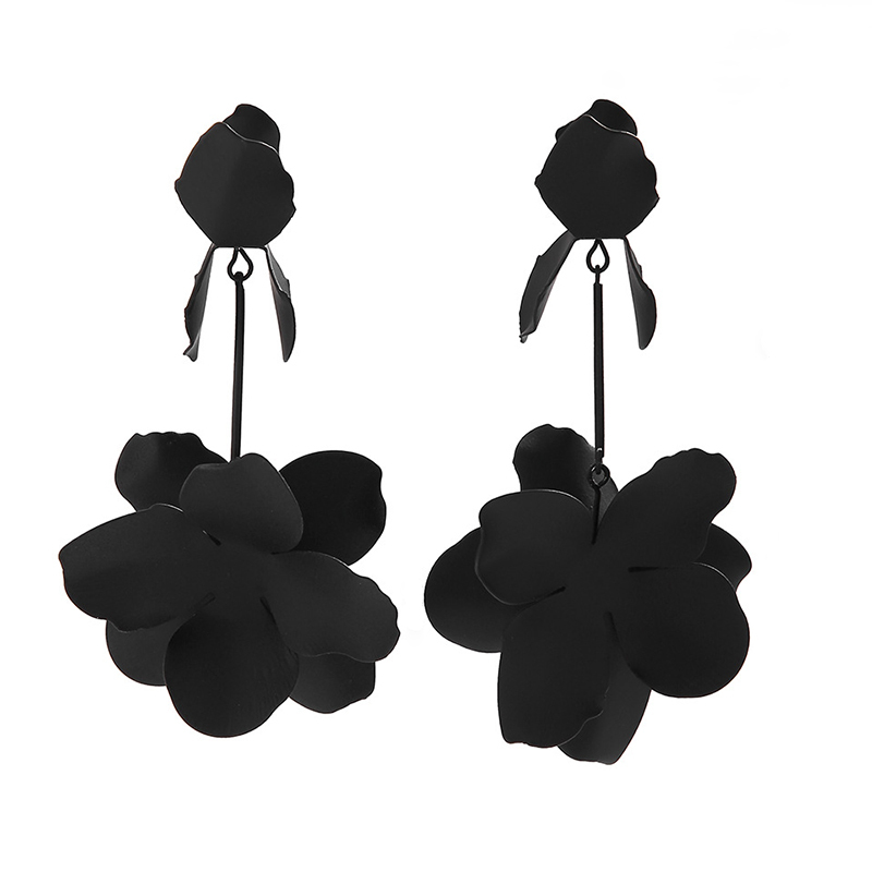 Dopamine Flower Retro Fashion Metal Stud Earrings-consonak