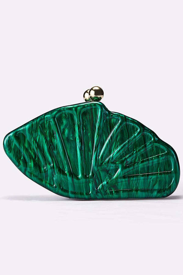Fashion Acrylic Shell Fan Clutch-consonak