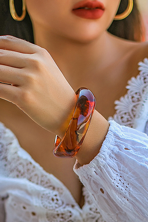 Simple Irregular Geometric Shape Acrylic Bracelet-consonak