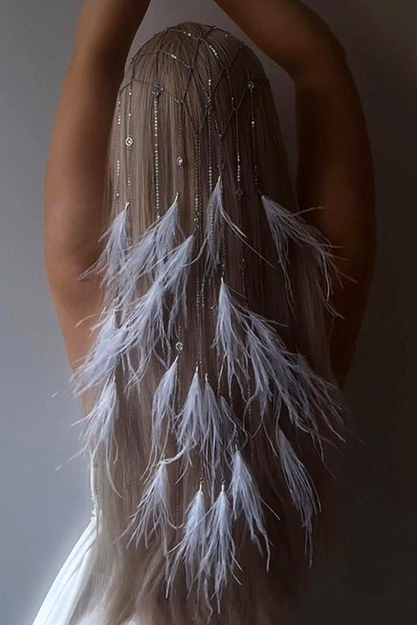 Bohemian Feather Tassel Headband-consonak