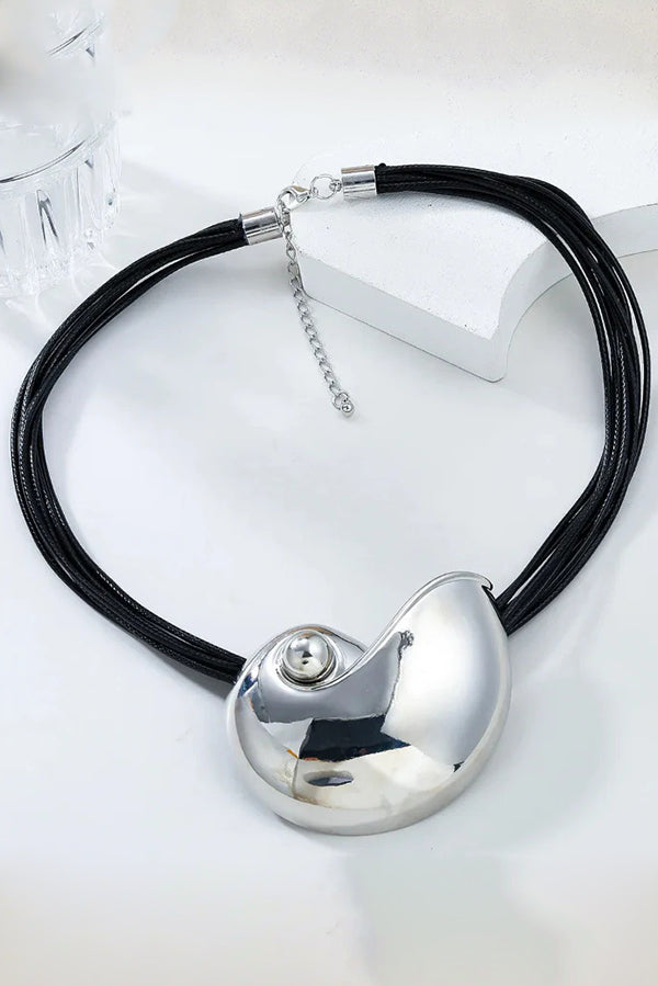Fashionable Marine Style Shiny Conch Pendant Necklace and Earrings-consonak