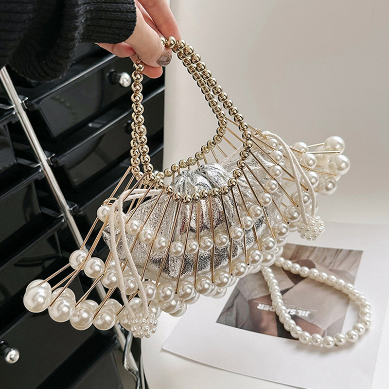 Stylish Handwoven Beaded Chain Bag-consonak