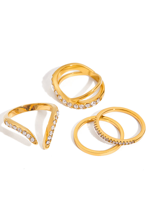 Western-style Affordable Luxury Geometric White Diamond Ring-Consonak