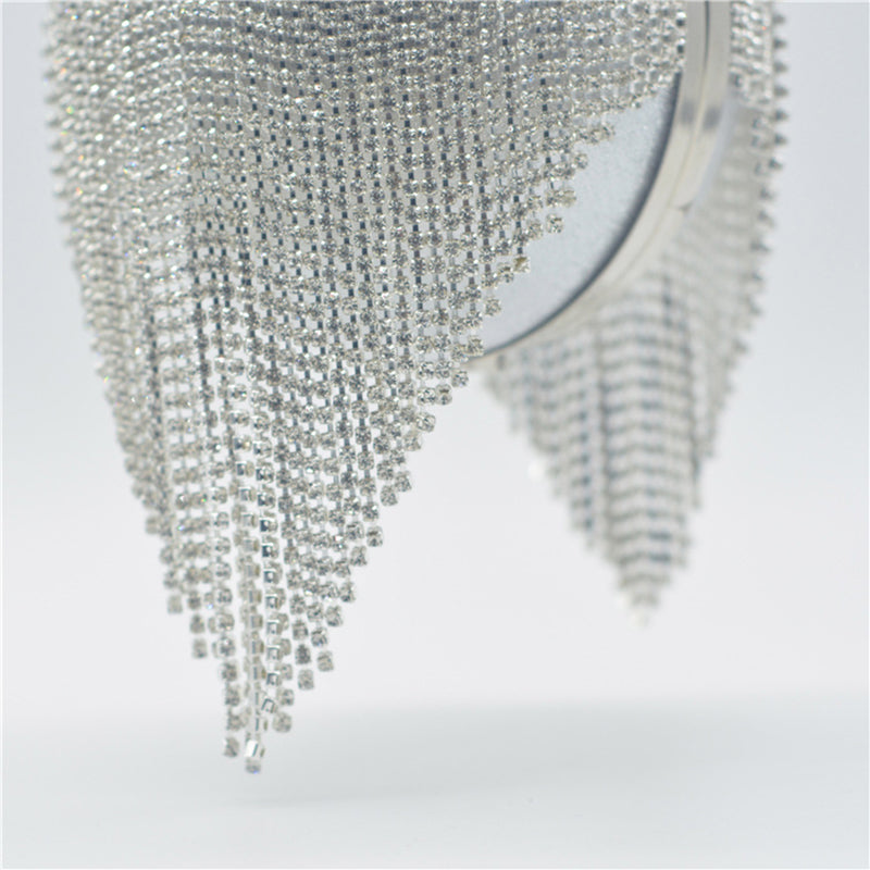 Fashionable Tassel Diamond Ball Evening Handbag-consonak