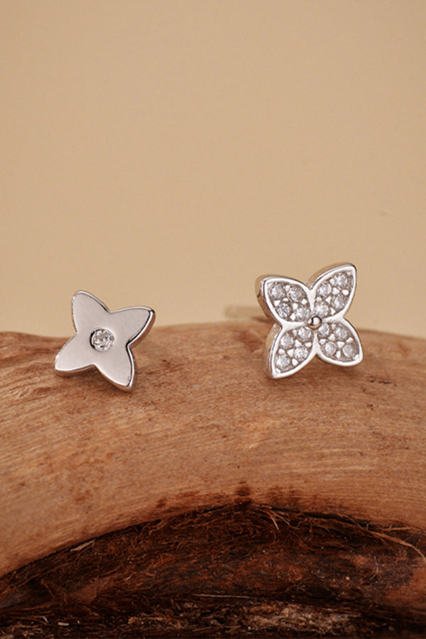 Fashionable Diamond Four-leaf Clover Earrings-consonak