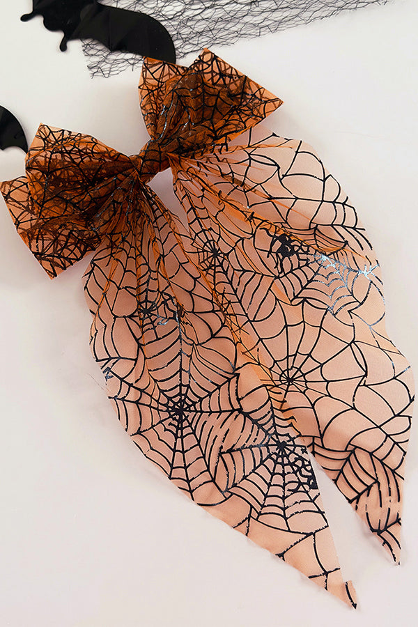 Large Halloween Mesh Bow Hair Clip-Consonak