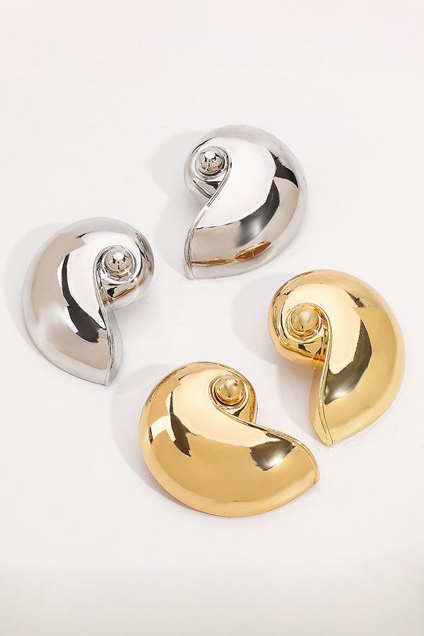 Fashionable Marine Style Shiny Conch Pendant Necklace and Earrings-consonak