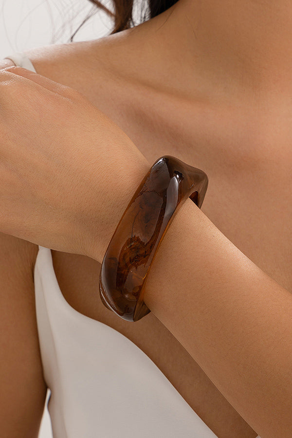 Simple Irregular Geometric Shape Acrylic Bracelet-consonak