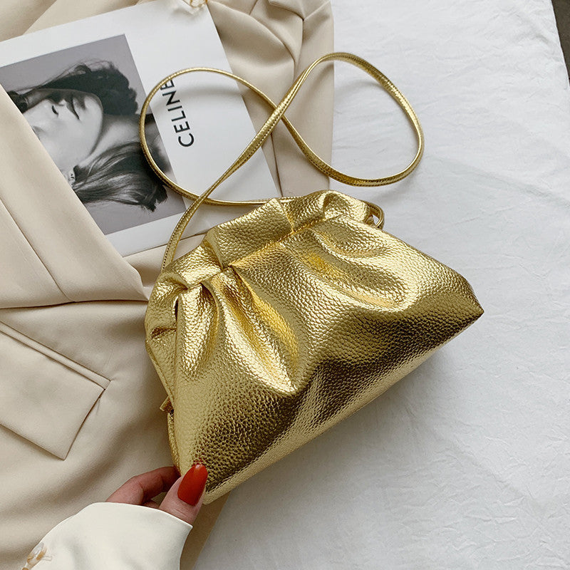 Metallic Pouch Clutch Bag-consonak