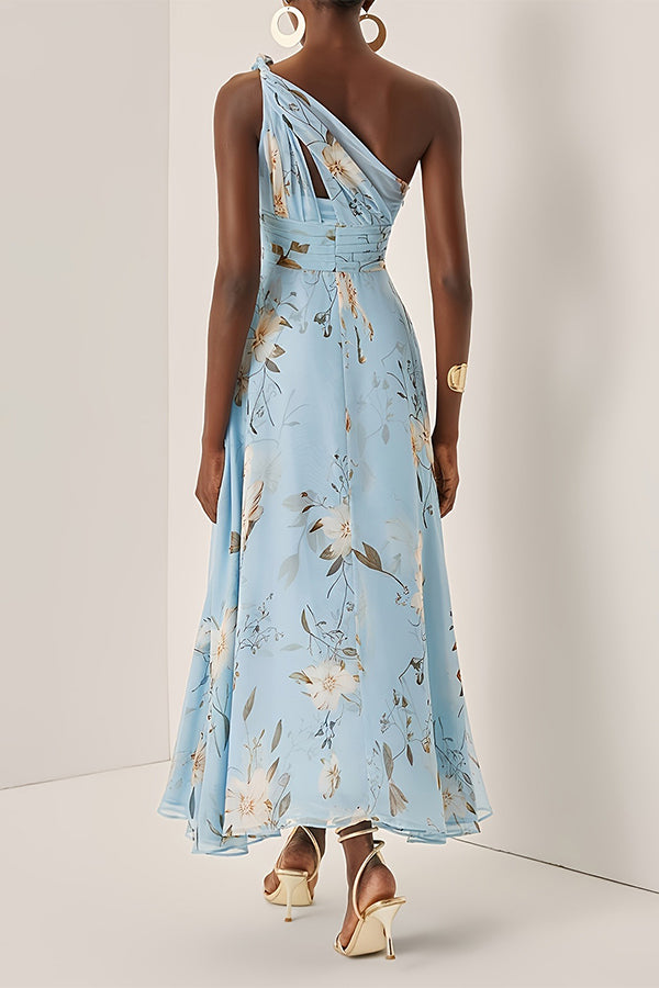 Seraphina One-Shoulder Floral Maxi Dress-Consonak