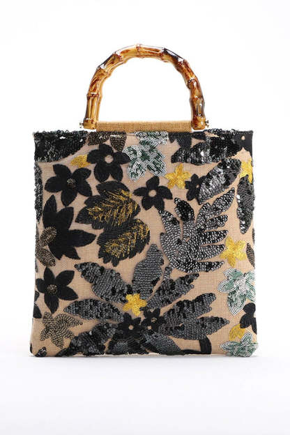 Colorful Sequin Vintage Embroidery Tote Bag-consonak