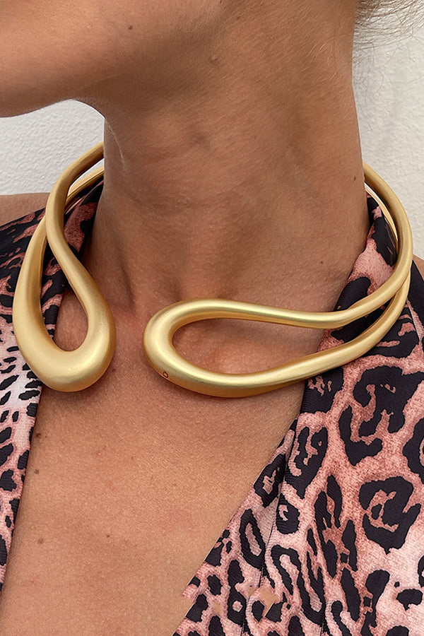 Fashion Alloy Twisted Double Layer Jewelry-consonak