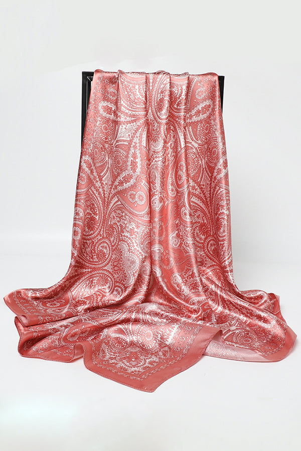 Unique Printed Retro Square Silk Scarf-consonak