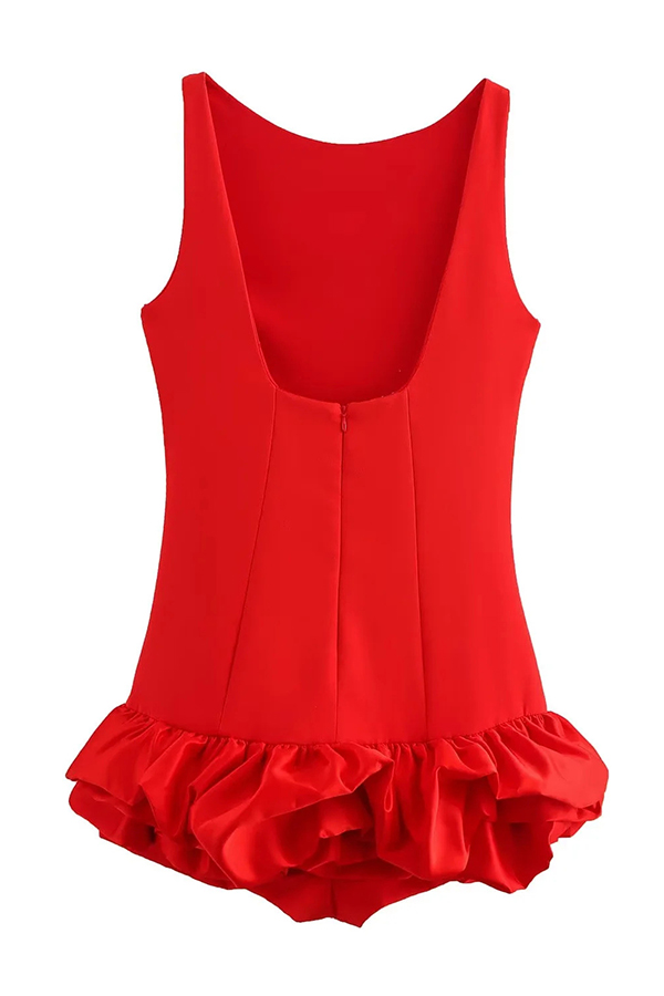 Born To Party Satin Patchwork Cloud Shape Wide Neck Mini Dress-consonak