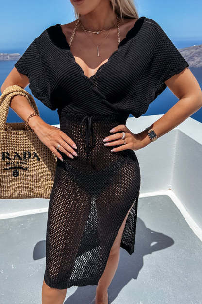 Sailing The Sea Knitted Cover Up Dress-consonak