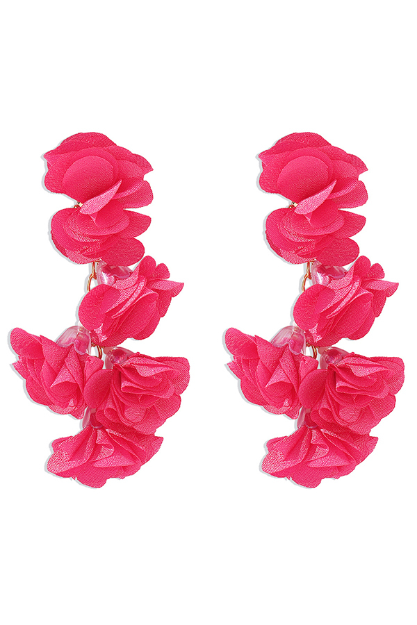 Bohemian Ethnic Style Colorful Flower Tassel Earrings-consonak