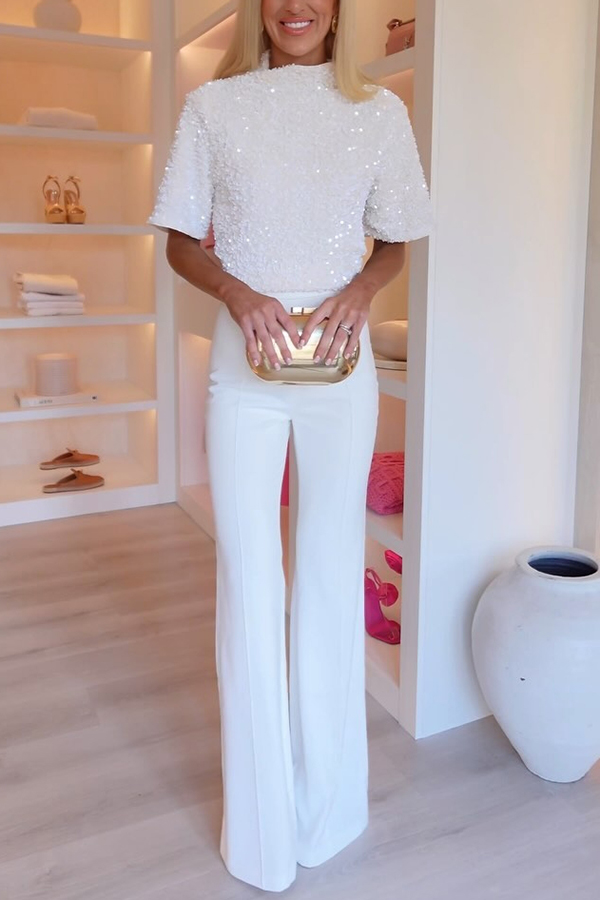 Invite Only High Waist Stretch Flared Pants-consonak