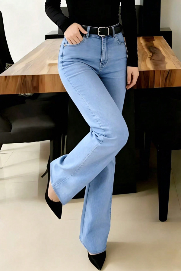 Stylish High-waisted Pockets Casual Women's Jeans-consonak