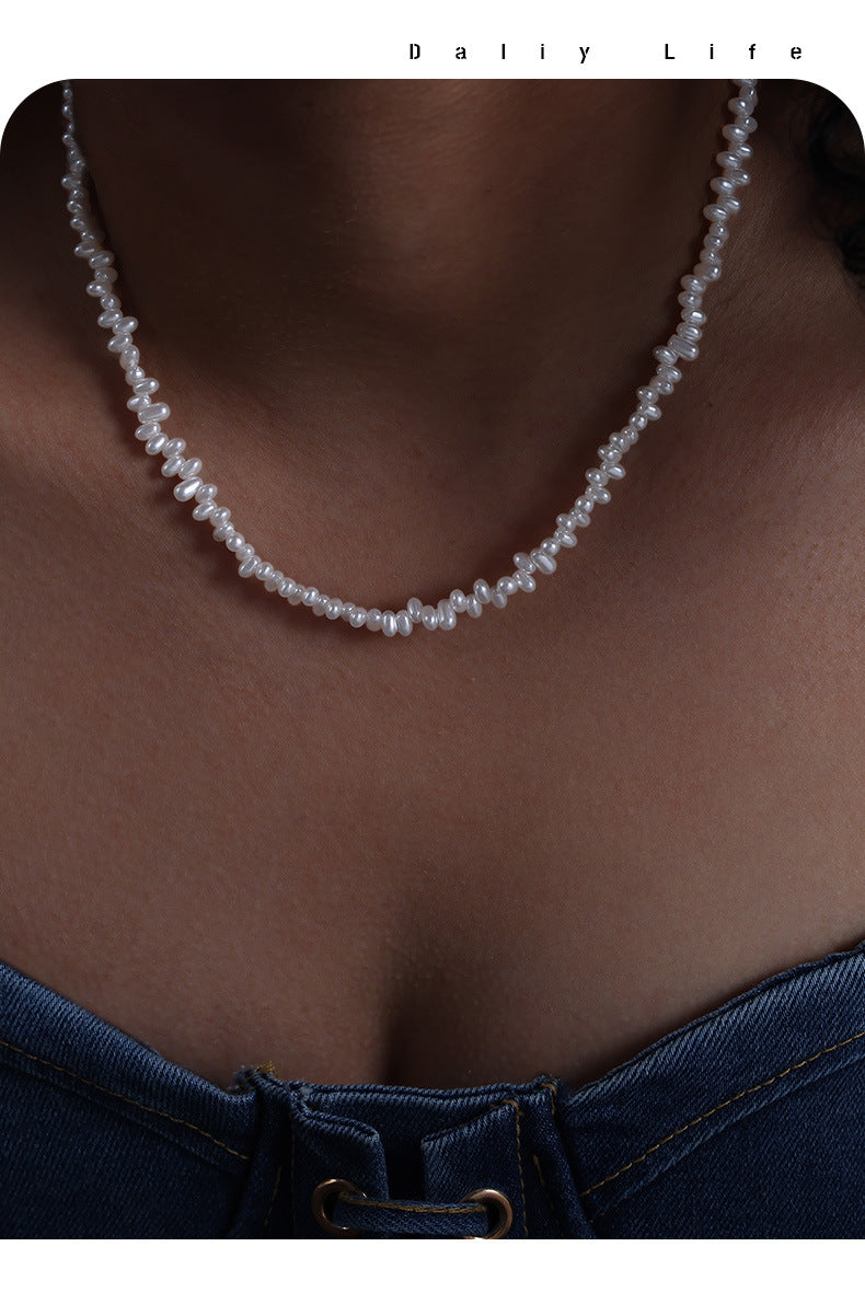 Gentle and Elegant Imitation Pearl Versatile Necklace-consonak
