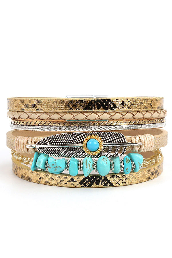 Bohemian Vintage Gravel Braided Bracelet-consonak