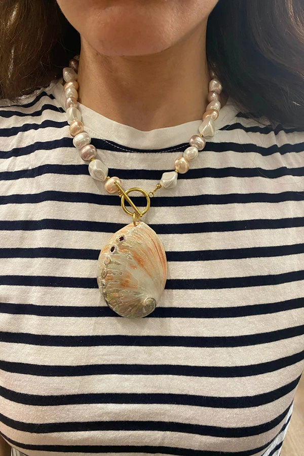 Ocean Style Natural Shell Necklace-consonak