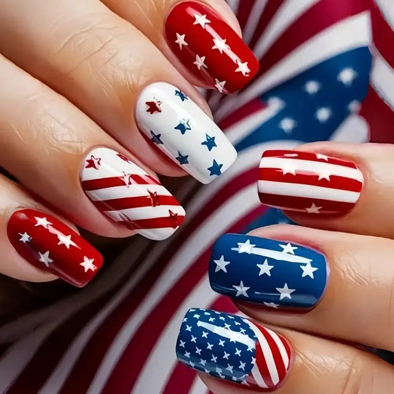 Independence Day Pattern Fashion Nail Art-consonak
