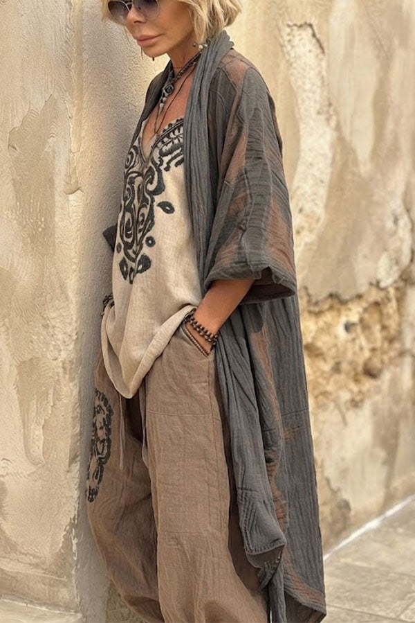 Relaxed Fit Boho Lounge & Resort 3-Piece Set-Consonak