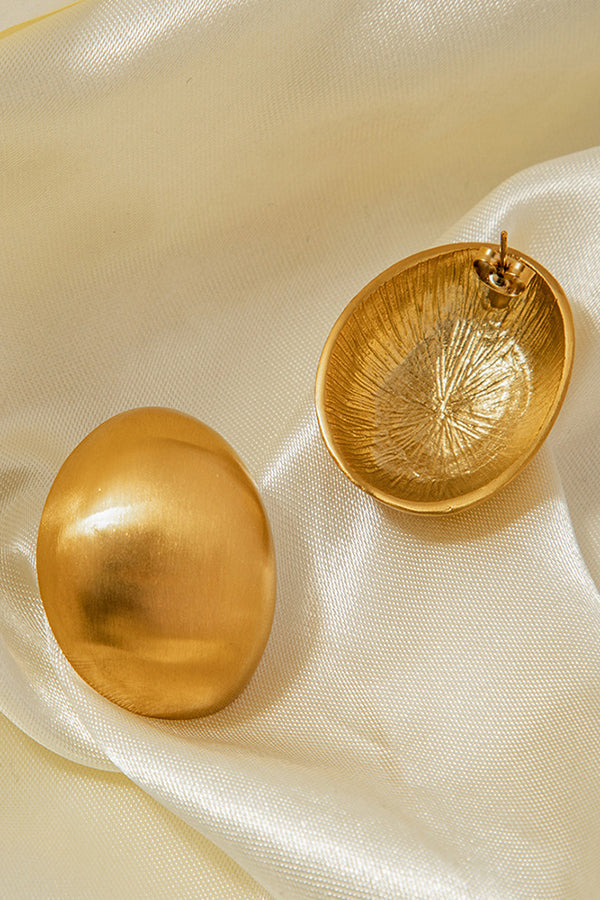 Fashion Frosted Oval Simple Earrings | Consonak