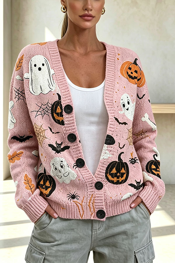 Halloween-themed cardigan-Consonak