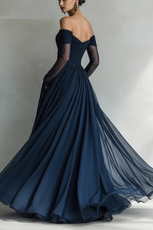Giselle Ruched Sweetheart Maxi Dress-Consonak