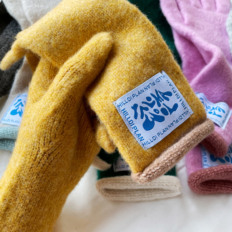 Solid Color Macaron Color Warm Knitted Touch Screen Gloves-consonak