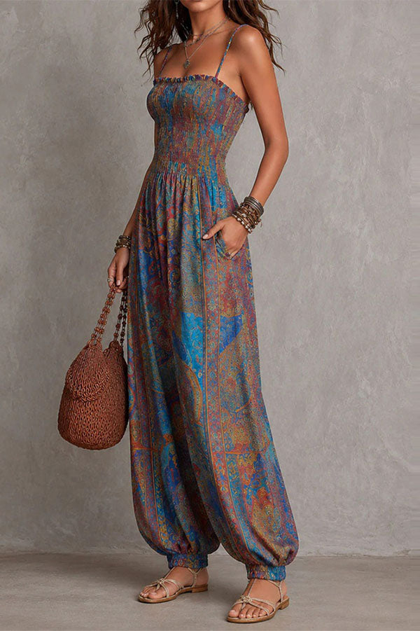 Maya Boho Chic Patchwork Jumpsuit-Consonak