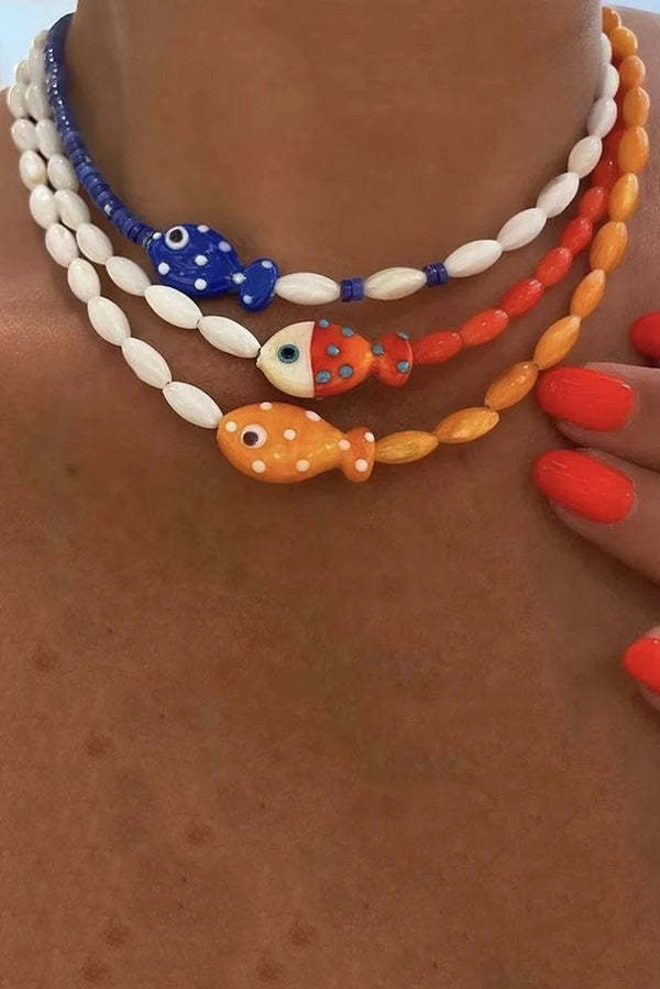 Cute Polka Dot Clownfish Necklace-consonak