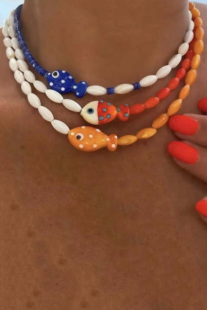 Cute Polka Dot Clownfish Necklace-consonak