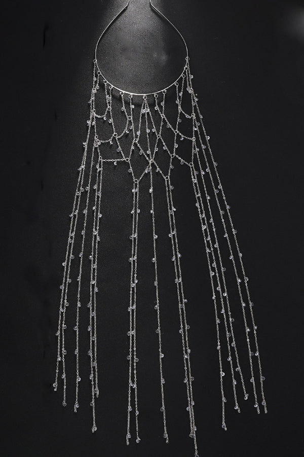 Light Luxury Rhinestone Tassel Headband | Consonak