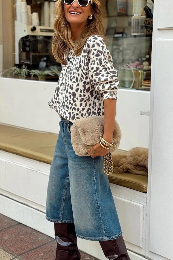 Terminally Stylish Denim Pocket Wide Leg Bermudas Jeans-consonak