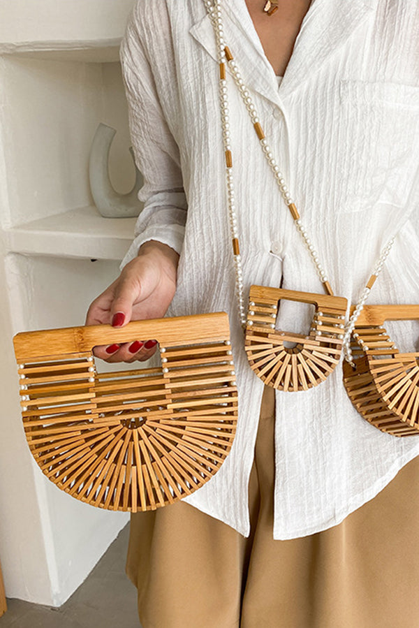 Fashionable Bamboo Pearl Handbag-consonak