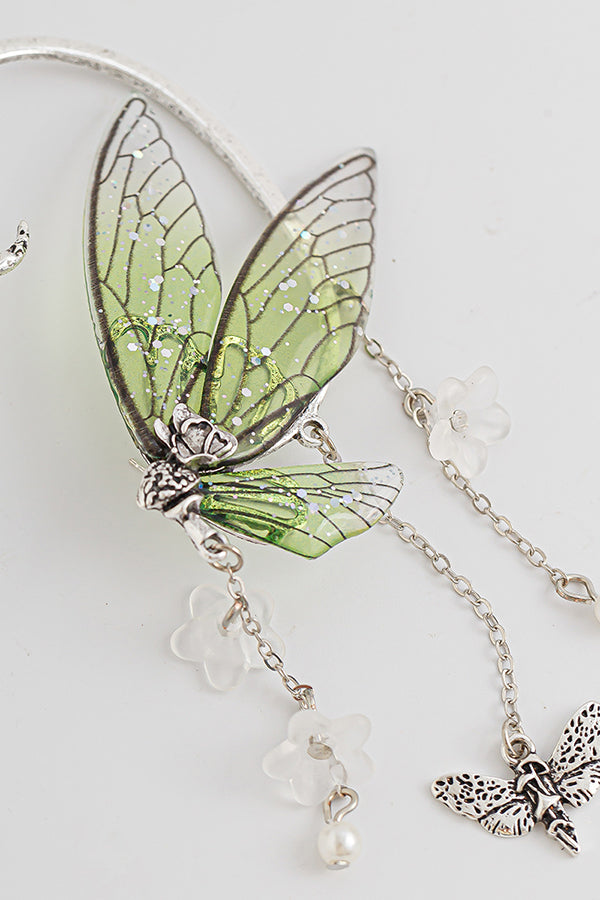 Forest Elf Tassel Butterfly Earrings-consonak