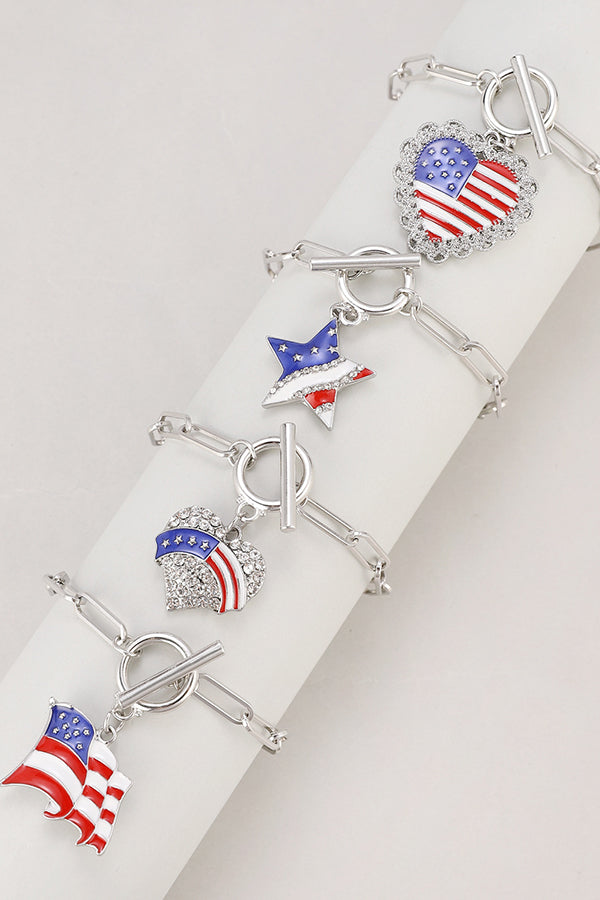 American Flag Independence Day Fashion Bracelet-consonak