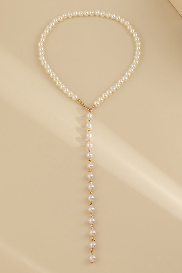 Vintage Beaded Chain Tassel Necklace-consonak