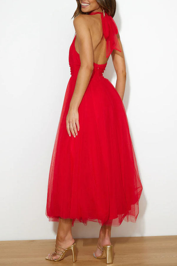 French fairy, ethereal chiffon patchwork detail suspender long dress | Consonak