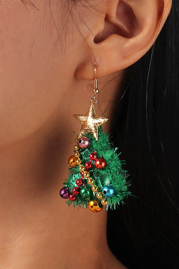 Christmas Tree Tassel Garland Bell Earrings Earrings-consonak