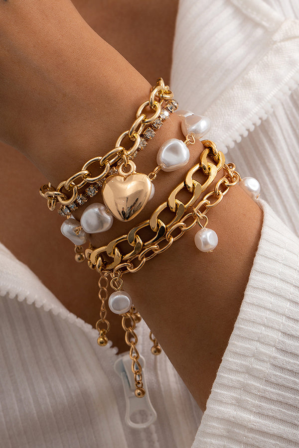 Special Shaped Imitation Pearl Vintage Baroque Bracelet-consonak
