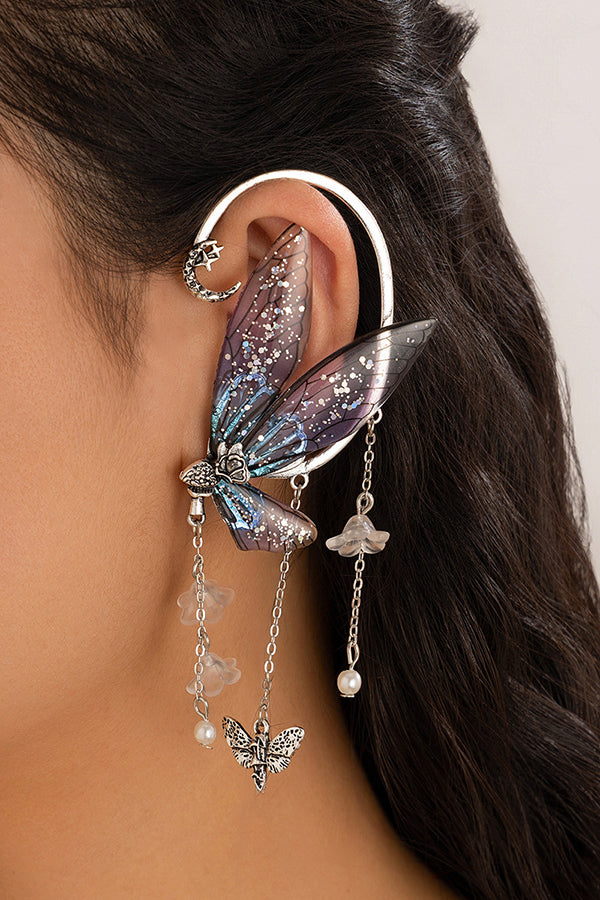 Forest Elf Tassel Butterfly Earrings | Consonak